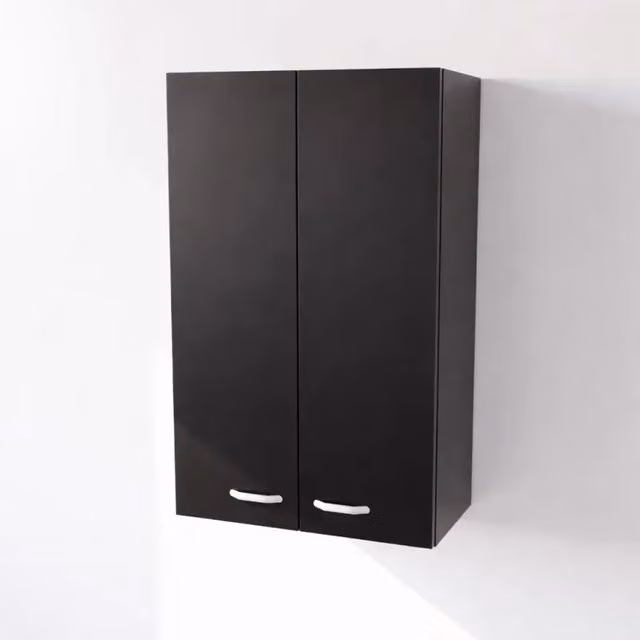Pensile da cucina Calandrelli con 2 ante, colore nero opaco, H 90 x L 60 x P 33 cm