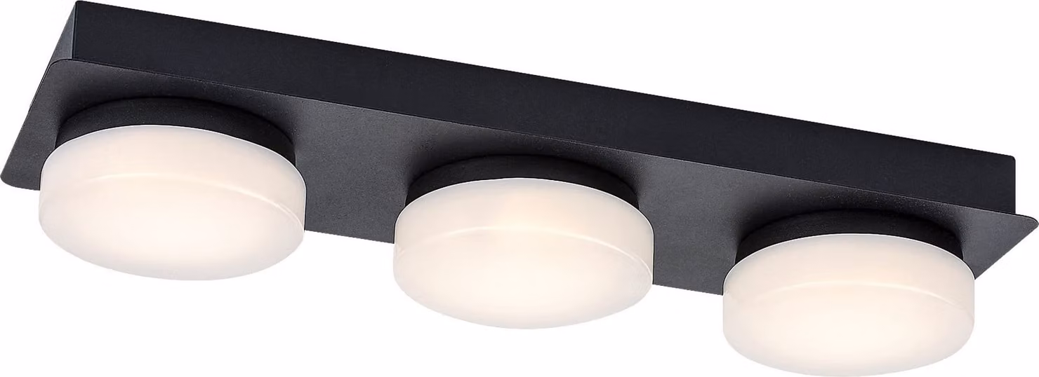 Lampada LED da parete e soffitto 18W nero opaco Attichus 75003 Rabalux