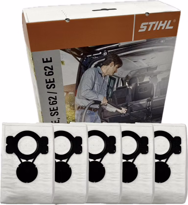 Sacchetto filtro originale STIHL per SE 61/61E, sacchetti per aspirapolvere 5 pezzi 49015009004