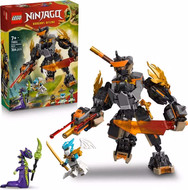 Lego Ninjago Mech della missione di Cole e drago Zane, multicolore, 364 pezzi – 2