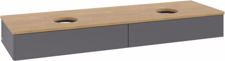 V&B Mobiletto senza struttura frontale - illuminazione Antao 160x50cm, WBP hon. Oa, Antrac. m Lac