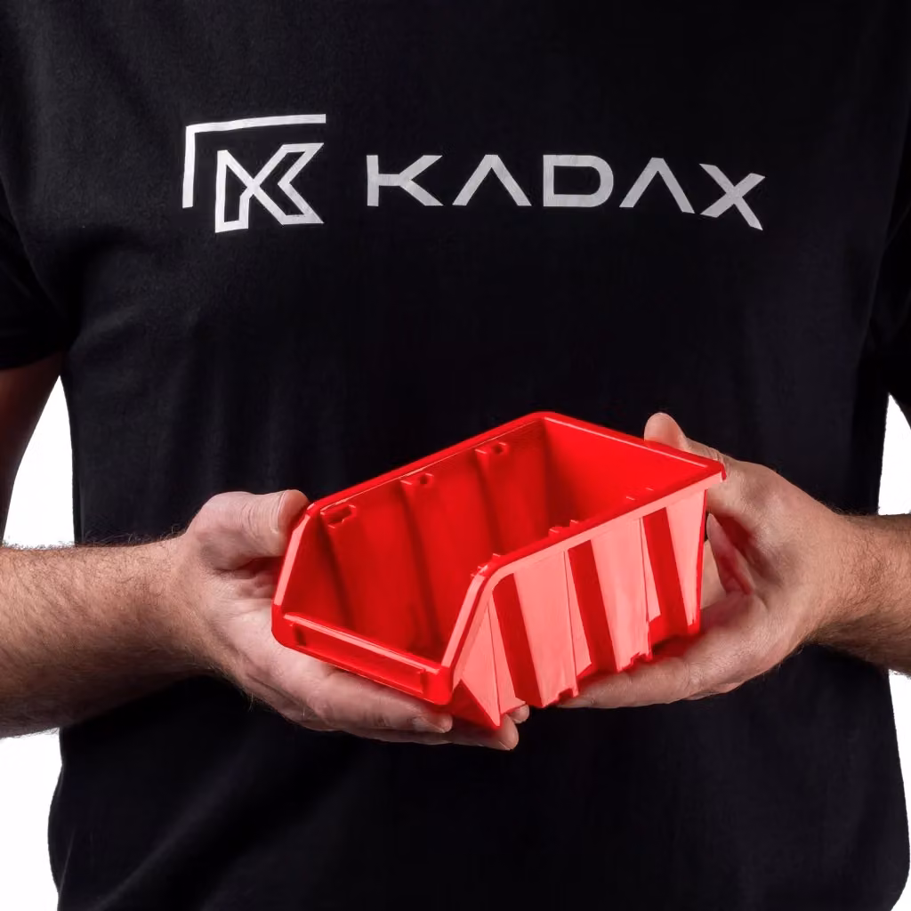 Vassoio organizer in plastica KADAX rosso per officina, L/P/H: 15,5 x 10,0 x 7,0 cm – 2