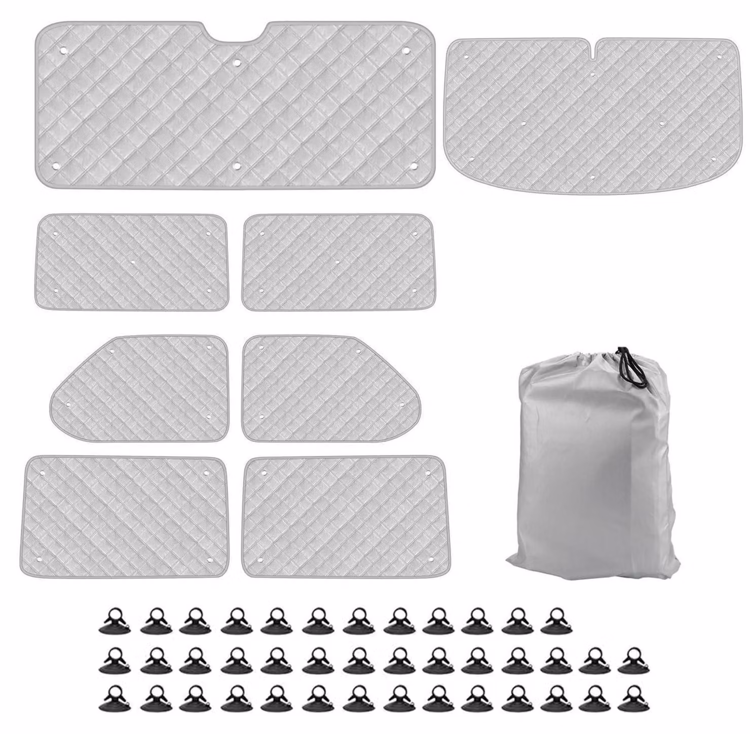Kit completo in 8 pezzi per l'abitacolo di veicoli VW T4, ideale per la protezione solare, l'isolamento termico, la privacy e il controllo della temperatura