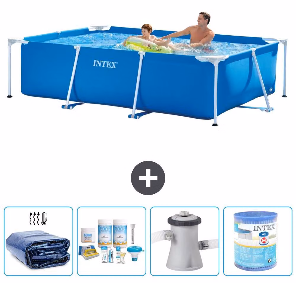Piscina fuori terra rettangolare - 260x160x65 cm - 5 pezzi - Modello S30068