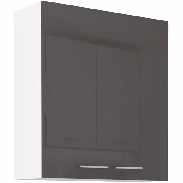 Pensile alto LAJLA - larghezza 80 cm, grigio / bianco