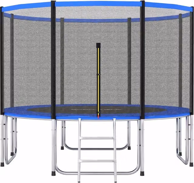 Trampolino Esterno per Bambini con Rete di Sicurezza ¨C Minimal ¨C ?366 cm Blu