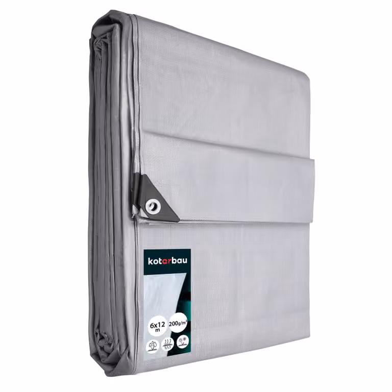 KOTARBAU® Telo Impermeabile Esterno Polietilene 6x12 m Argento 160 g/m² Telo Sotto Piscina Fuori Terra Telo Impermeabile