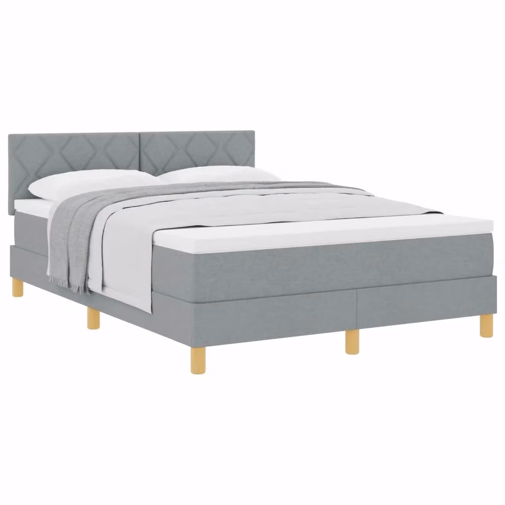 Letto ibrido moderno vidaXL in tessuto grigio con struttura in legno e metallo L/P: 160 x 200 cm – 2