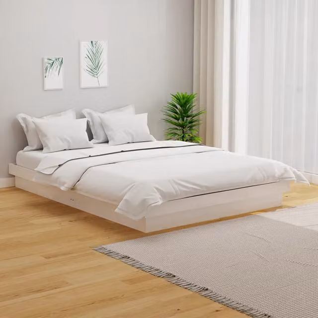Giroletto Bianco in Legno Massello 120x200 cm 819903