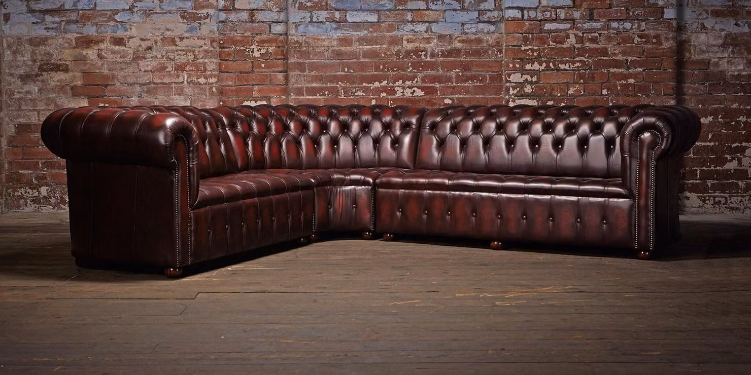 Chesterfield Ledersofa Ecksofa Sofa Polster Eck Sitz Garnitur Corner Couch