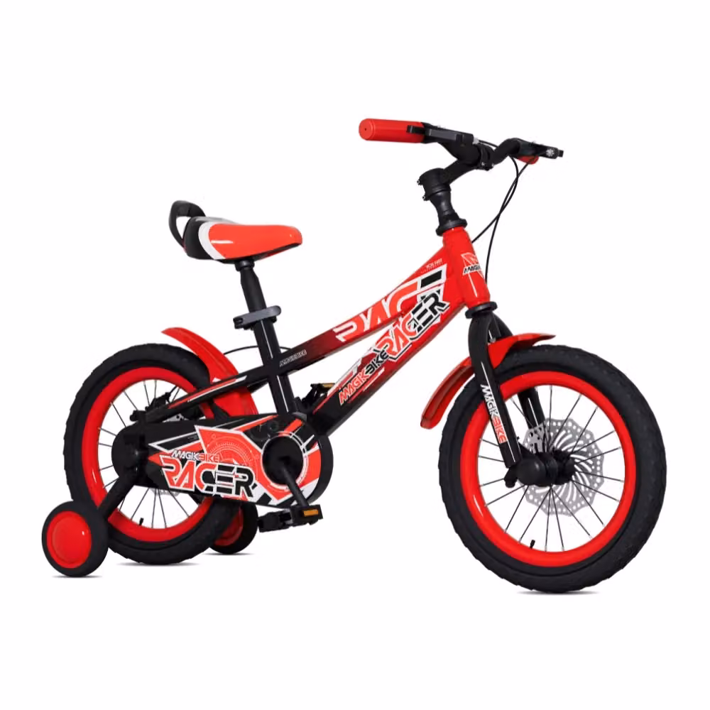 Bicicletta per bambini Magikbike Racer rossa con freni a disco e struttura in alluminio – 2