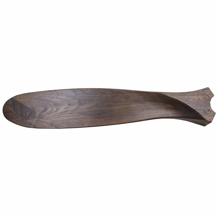 CasaFan Ventilatore da soffitto ECO GENUINO, cromato/noce, Ø 122 cm, silenzioso Genuino, Legno scuro, Soggiorno / Sala da pranzo, Legno, Moderno