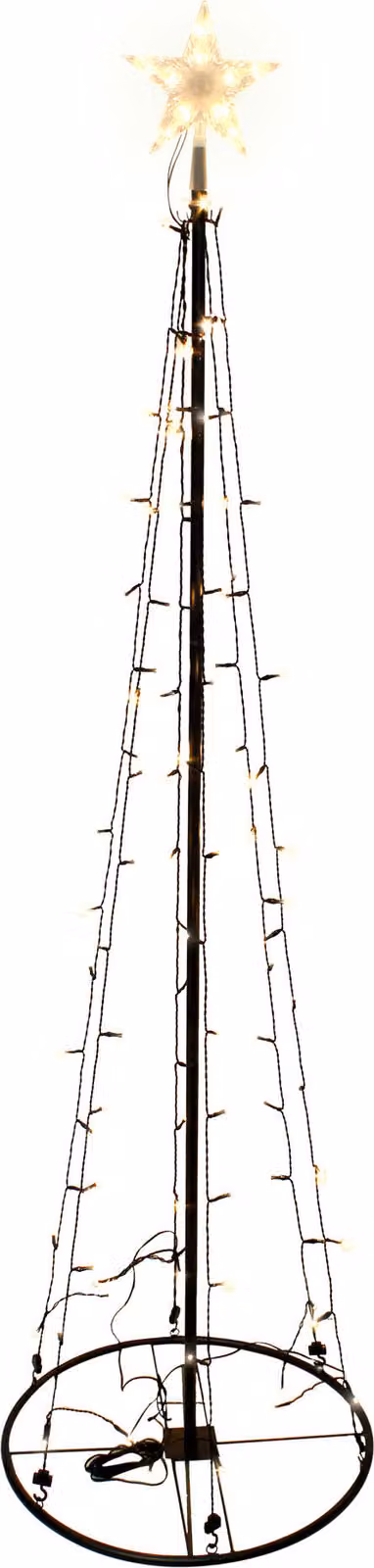Albero di luci con stella - 106 LED / 180 cm - Albero di Natale decorativo illuminato per esterni