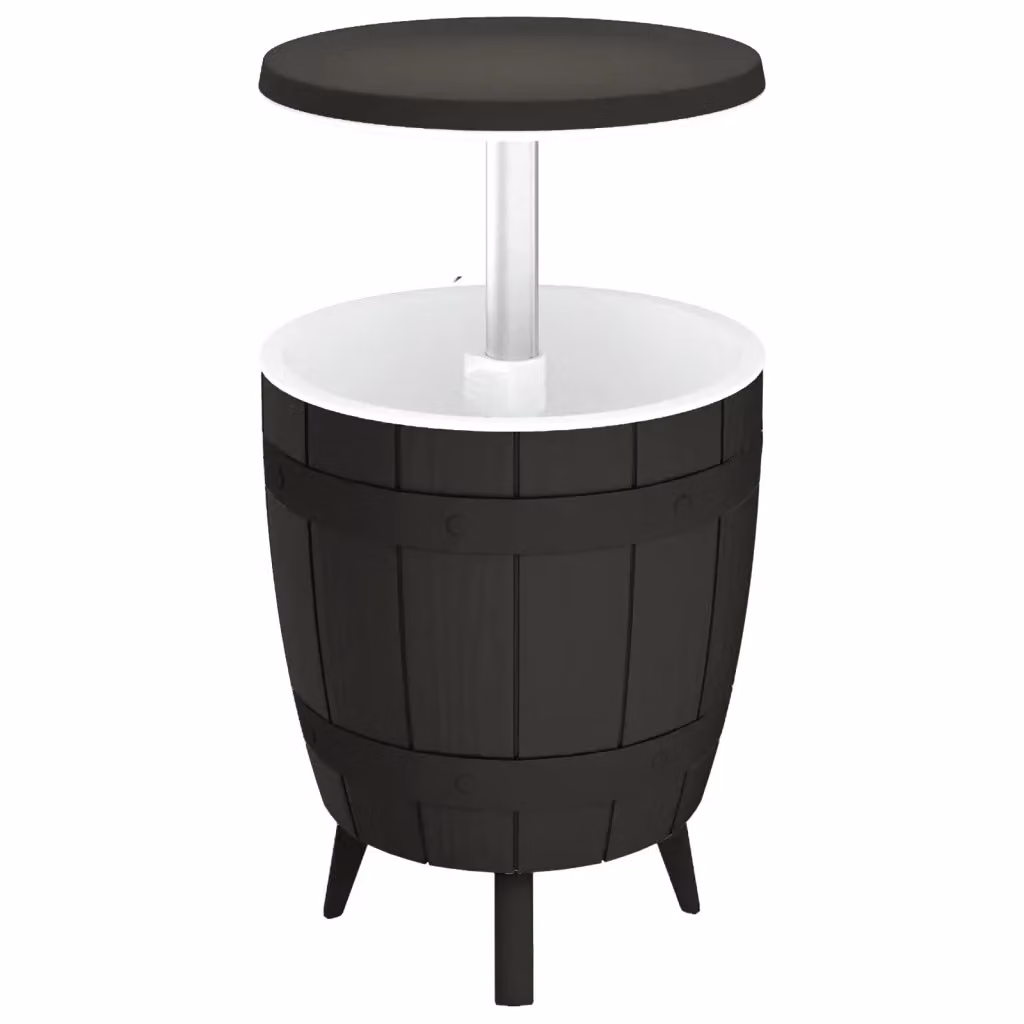 Tavolo da giardino moderno vidaXL in plastica resistente alle intemperie, colore nero o bianco – 2