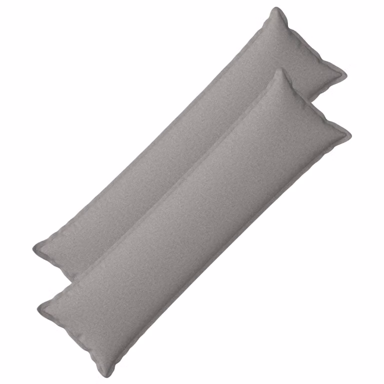Set di 2 federe vidaXL HOUTEN Grigio Nuvola, L 145 x L 40 cm