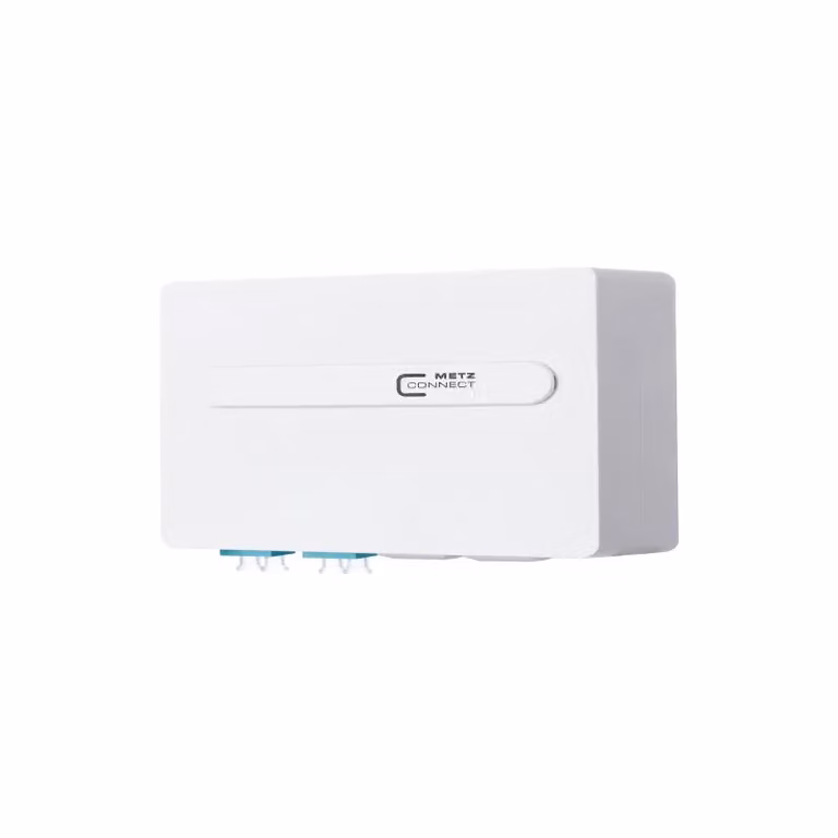 Metz Connect OpDAT ADT VIK 2xLC-D (azzurro), OM3, bianco puro RAL 9010 1501107T02HC