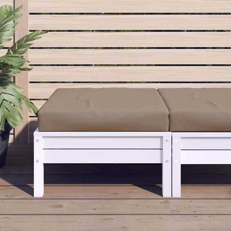 Cuscino per Pallet vidaXL in Tessuto Oxford Beige e Grigio, L 60 x L 60 x H 9,5 cm