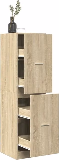 Armadietto da Farmacia vidaXL in Rovere, Colore Beige/Marrone, L/P/H: 40 x 41 x 144,5 cm