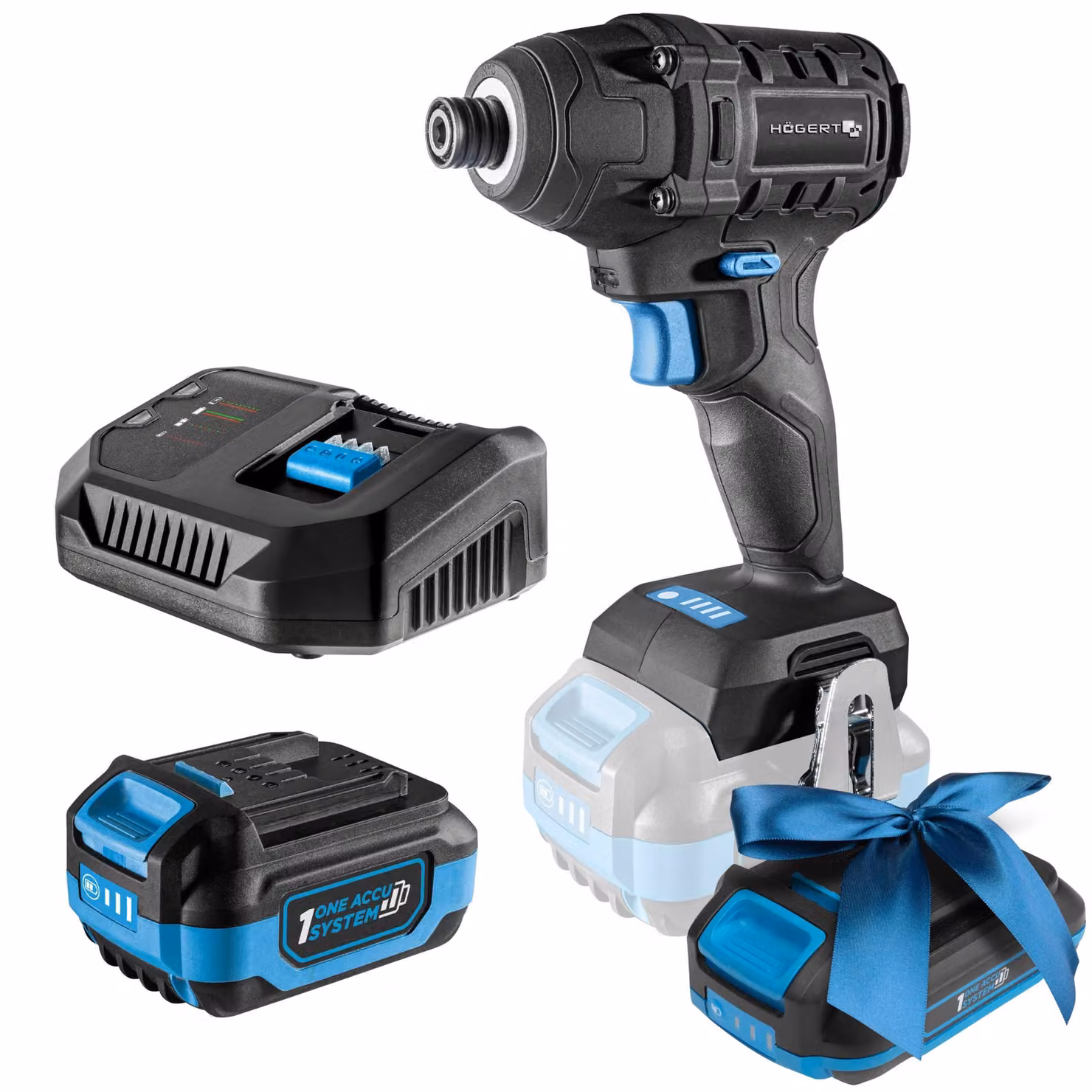 Avvitatore a percussione a batteria da 18 V, 200 Nm, con batteria da 4,0 Ah + batteria da 2,0 Ah, motore brushless