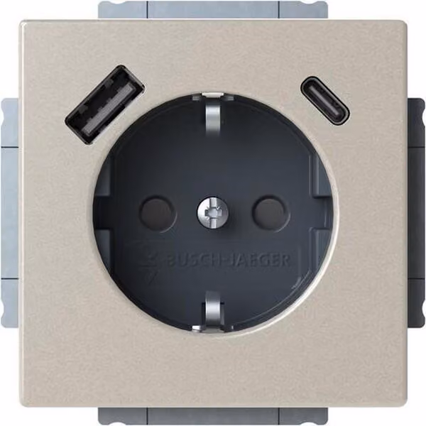 Busch-Jaeger SCHUKO Steckdose USB-A+C 20 EUCB2USBAC-866 (2CKA002011A6314)