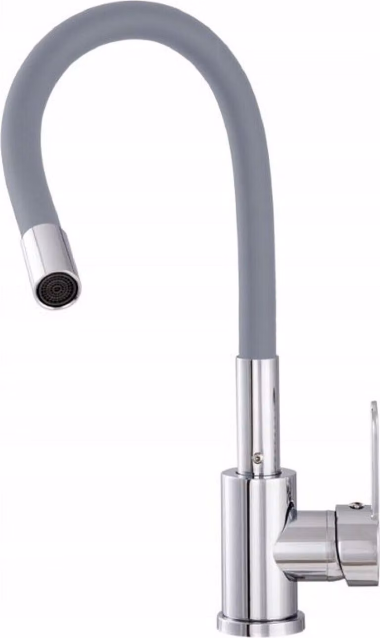 Rubinetto da cucina Rubinetto acqua Miscelatore lavello Miscelatore doccia Flessibile Grigio 10898