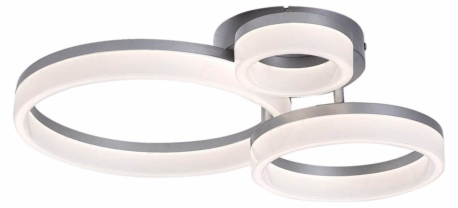 Rabalux 71387 Amilia LED 24 plafoniere in metallo e plastica color cromo
