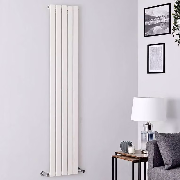 Radiatore di Design Verticale Bianco - 1600mm x 350mm - Pannello Singolo - Delta