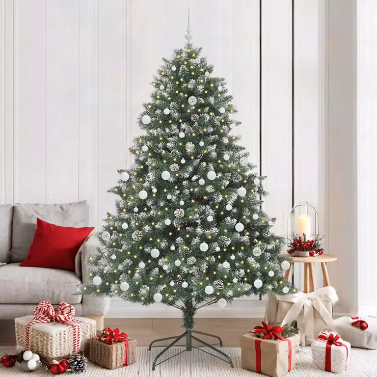 Albero di Natale artificiale verde vidaXL con 300 LED luce bianca calda