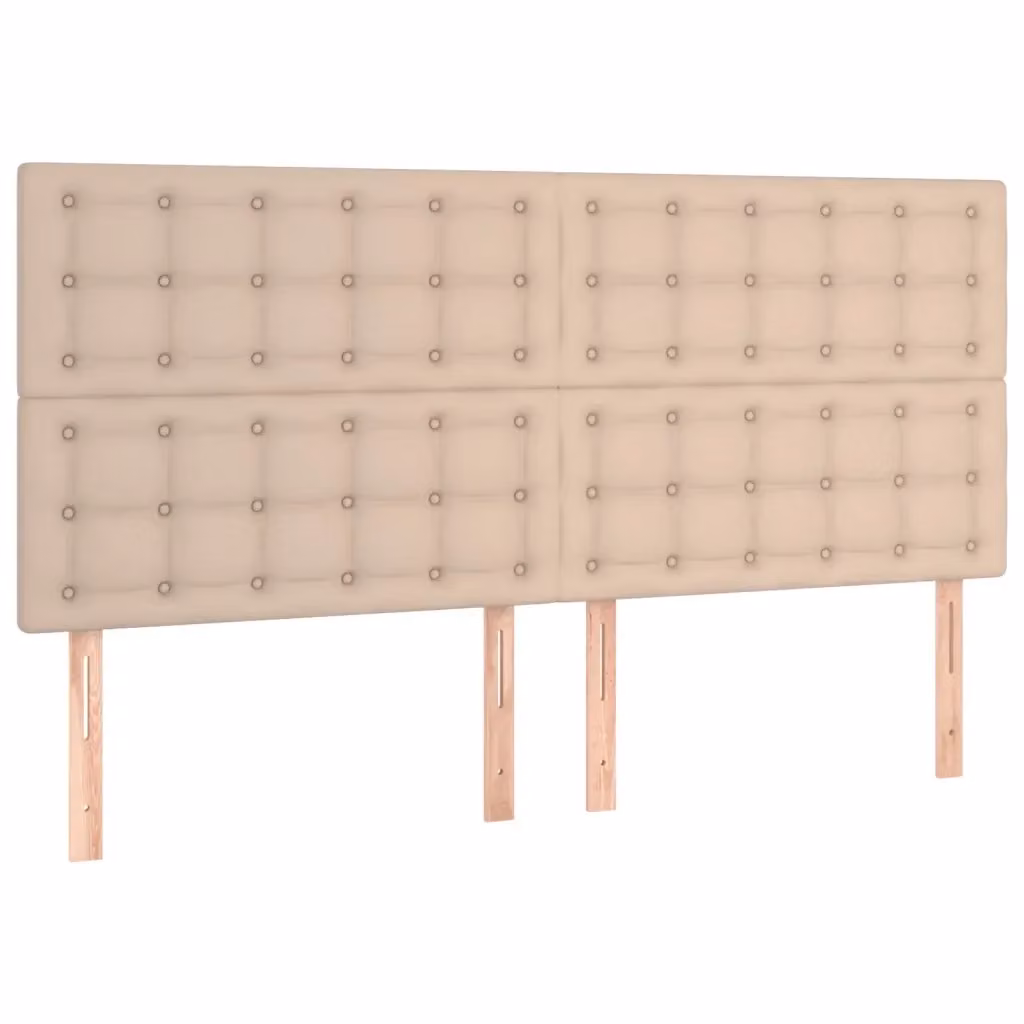 Testiera per letto vidaXL in similpelle color cappuccino, L: 180 cm, P: 5 cm, H: 118-128 cm – 2