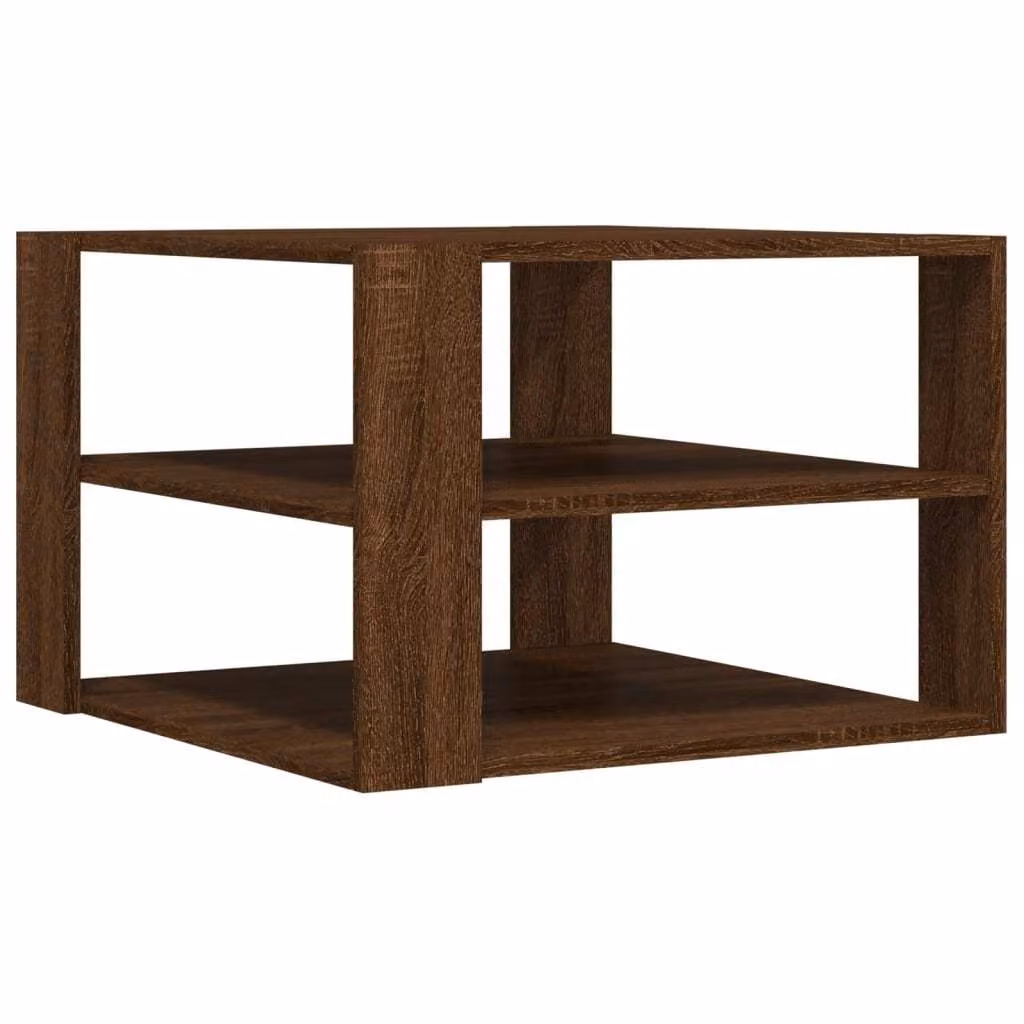 Tavolino Salotto Rovere Marrone 58x58x40 Legno Multistrato