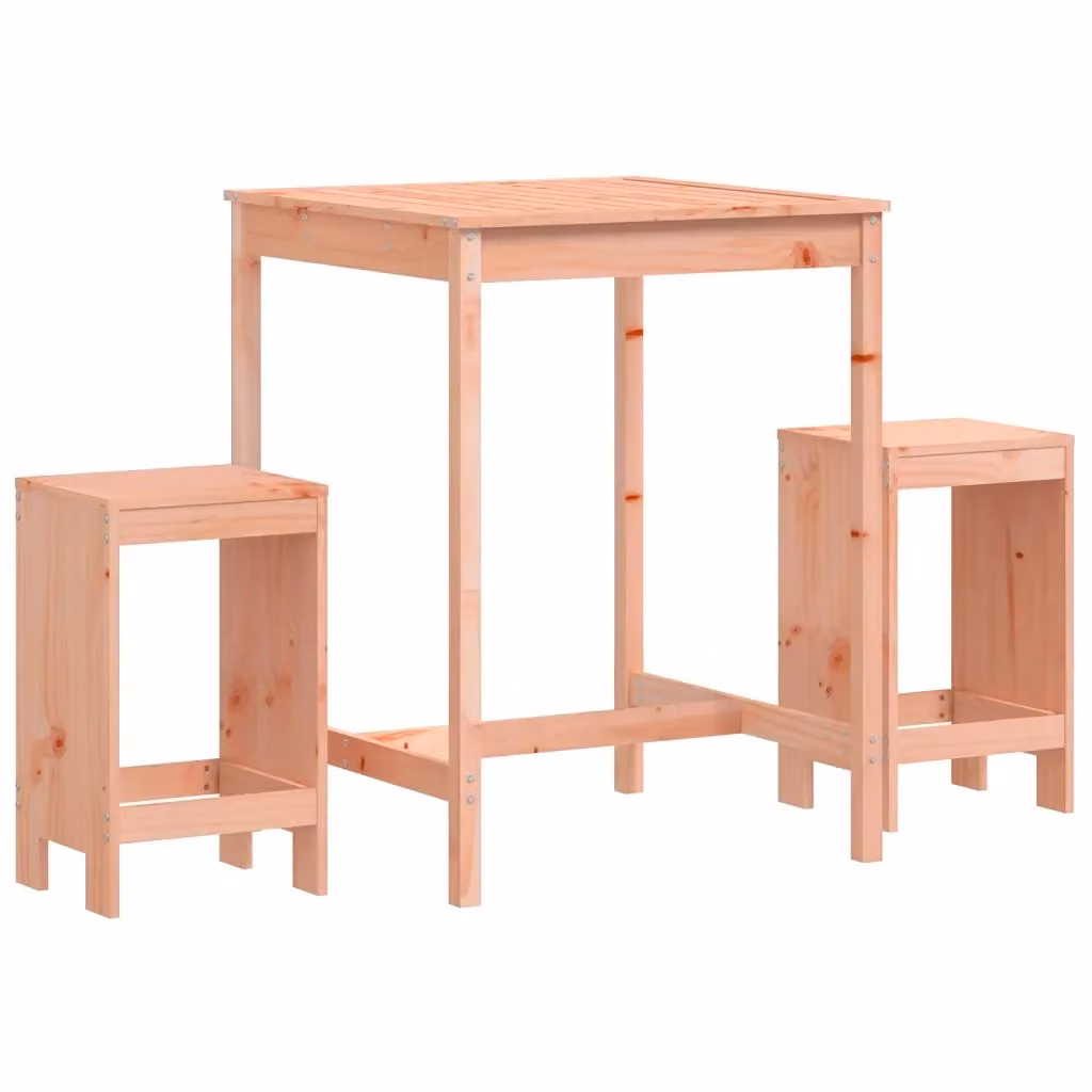 Set da Bar da Giardino 3 pz vidaXL in Legno di Douglas Marrone – 2