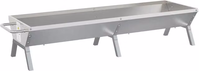 Vassoio per barbecue in acciaio inox argento DESIGN IN L: 158 cm, P: 42 cm, H: 31 cm CFW1560792