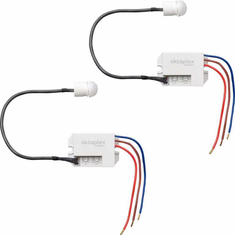 2x Oktaplex Mini rilevatore di movimento a 360° kit retrofit sensore a infrarossi incorporato