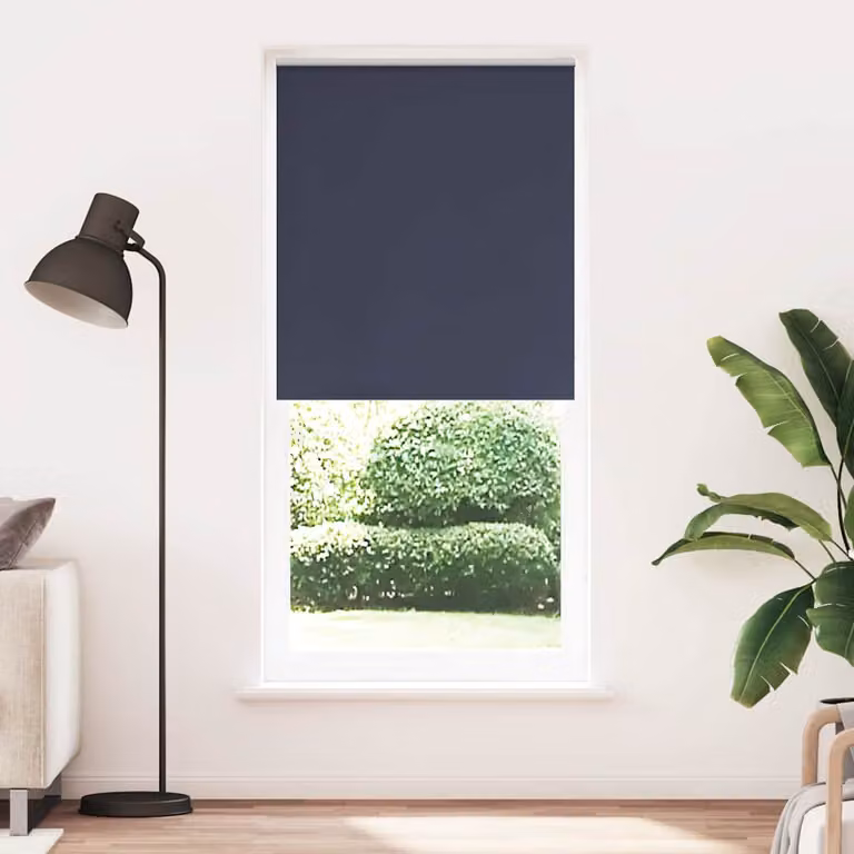 Tenda a rullo oscurante e termoisolante vidaXL in poliestere, colore blu, L: 120 cm, H: 230 cm