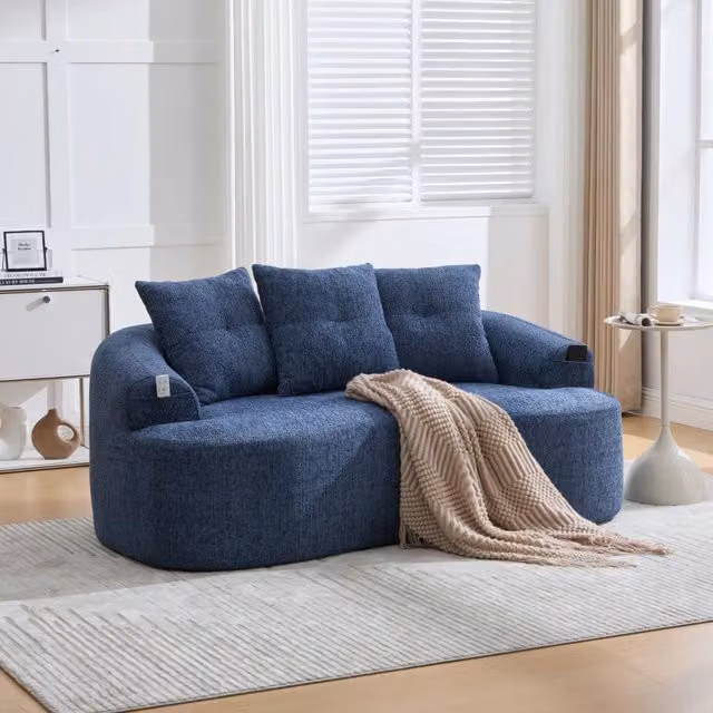 Divano 2 Posti Velluto ¨C Xylo ¨C Cuscini Decorativi, Design Compatto