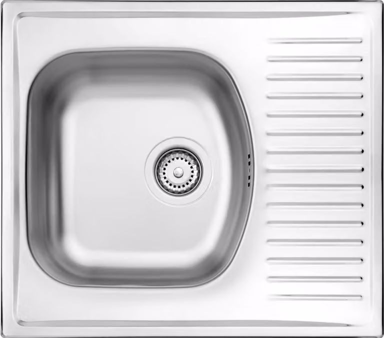 1-bowl steel sink with drainer