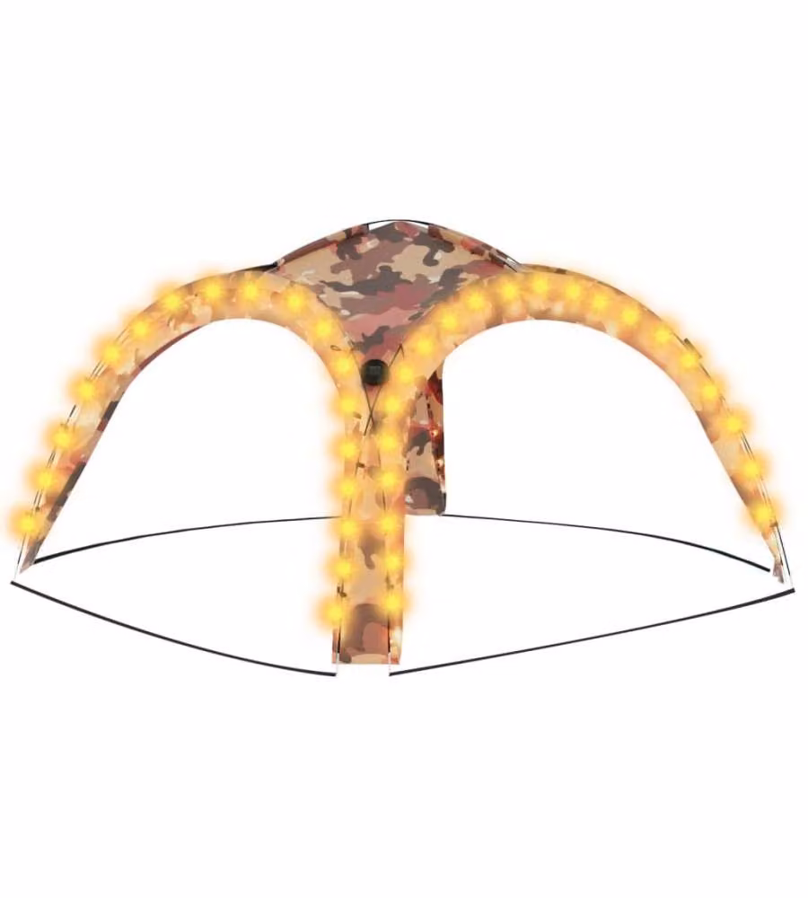 Tenda per feste vidaXL con LED multicolore e 4 pareti L/P/H: 360 x 360 x 230 cm – 1