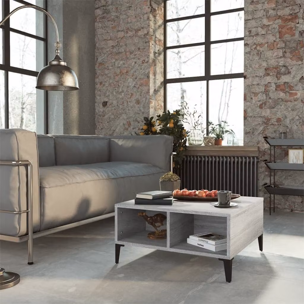 Maison Exclusive - Tavolino grigio Sonoma 60x60x30 cm Materiale ligneo