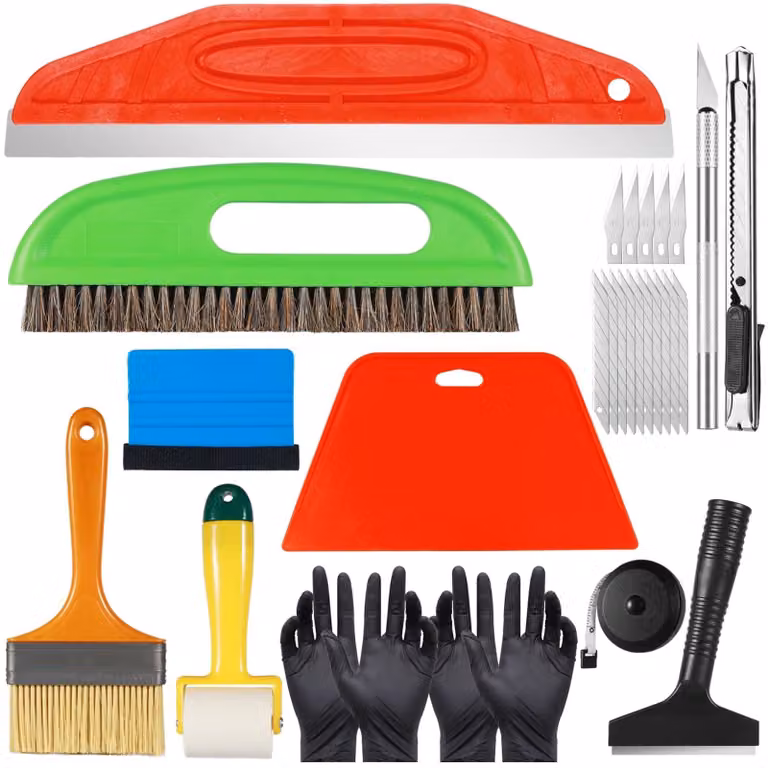 Set di 13 utensili per l'applicazione di carta da parati, ideale per la decorazione delle pareti