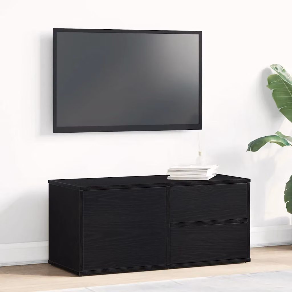 Mobile TV vidaXL moderno in legno ingegnerizzato nero L 80 cm x P 34 cm x H 36 cm
