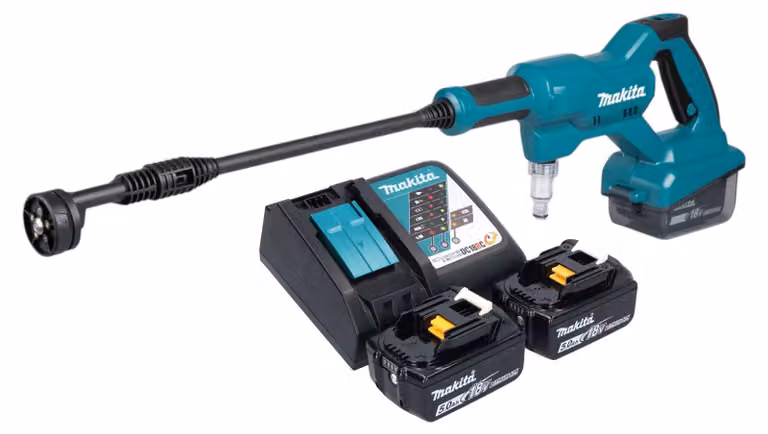 Makita DHW 180 RT idropulitrice a batteria 18 V 24 bar + 2x batteria ricaricabile 5,0 Ah + caricabatterie