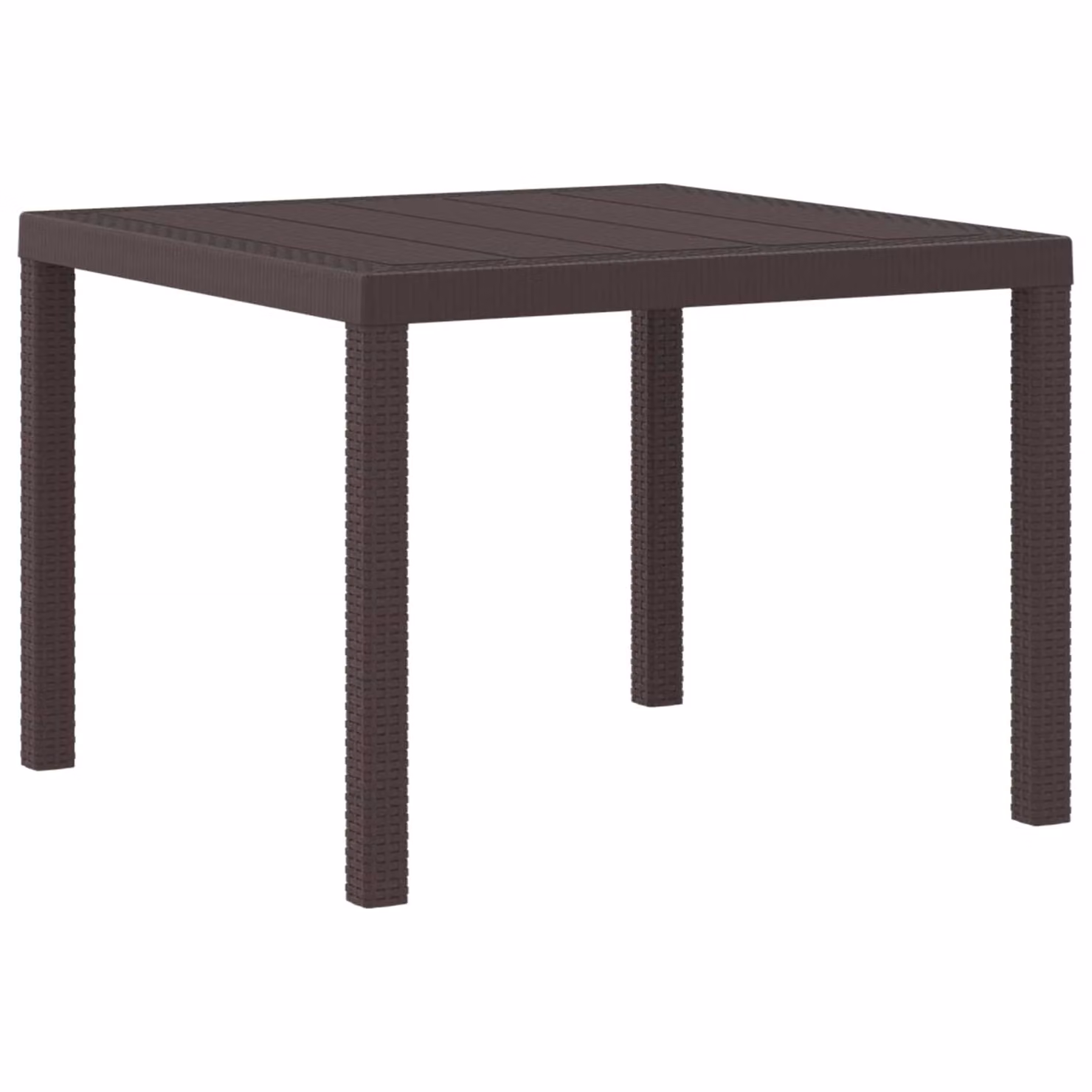Tavolo da giardino moderno vidaXL in polyrattan marrone L 100 x P 100 x H 73 cm