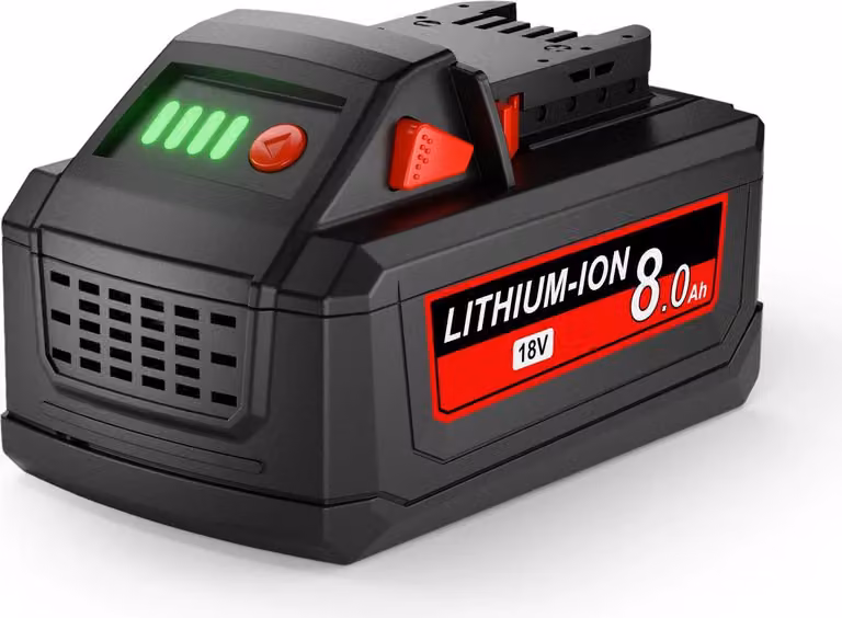 Batteria 18V M18 - Batteria di ricambio per utensili elettrici - Litio-Ioni - 8Ah, 8000mAh - Compatibile con i modelli 48-11-1860/1850/1840 - Confezione da 1 pezzo
