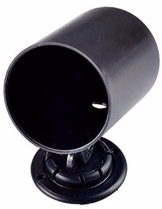 Supporto universale per strumenti da cruscotto, diametro 52 mm, in plastica ABS nera