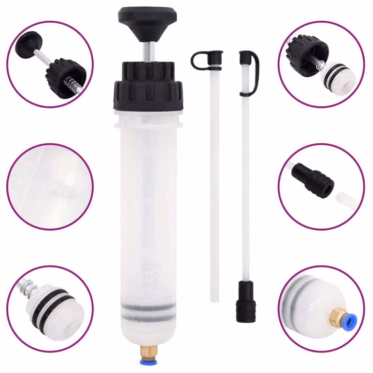 vidaXL Spurgo freni bianco e nero 0,2 L