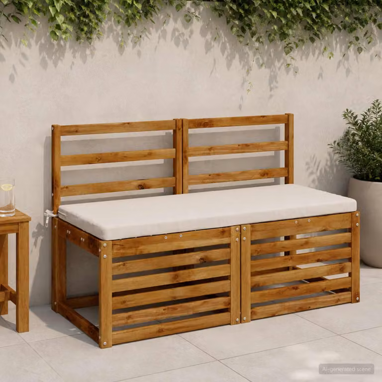 Cuscino per panchina vidaXL SOEST bianco in poliestere con rivestimento rimovibile e resistenza ai raggi UV