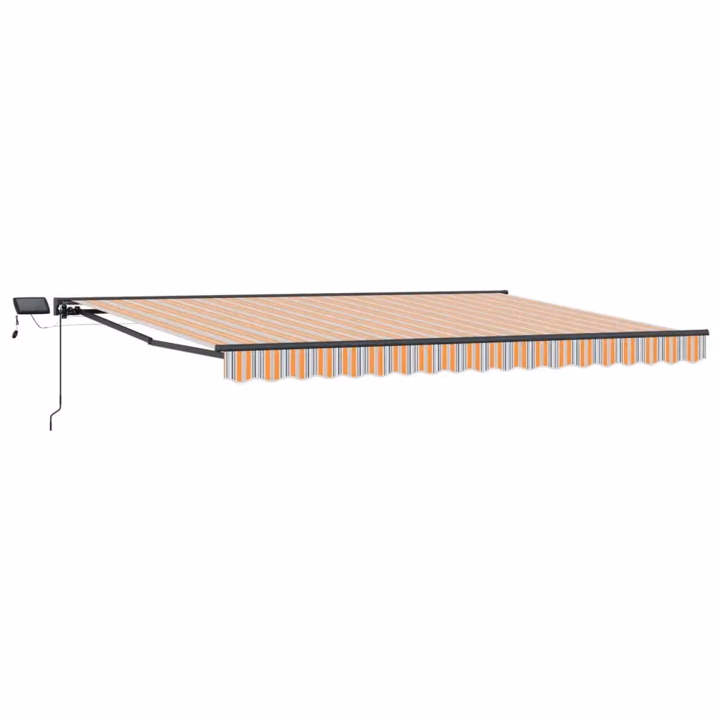 Semi-cassette Videx con LED per tenda manuale in alluminio e poliestere disponibile in blu, arancione o antracite – 2