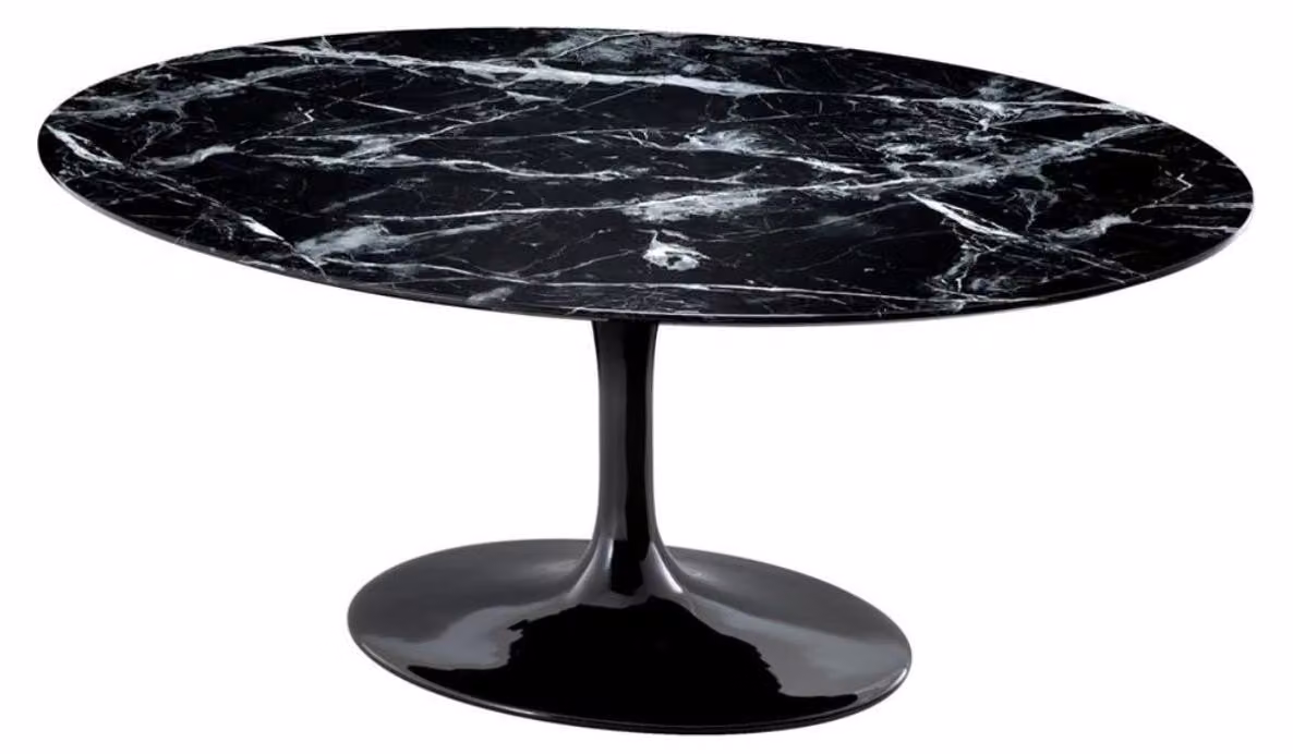 Tavolo da pranzo ovale nero Casa Padrino, lusso, dimensioni 170 x 110 x 75 cm - Mobile di alta qualità per la sala da pranzo