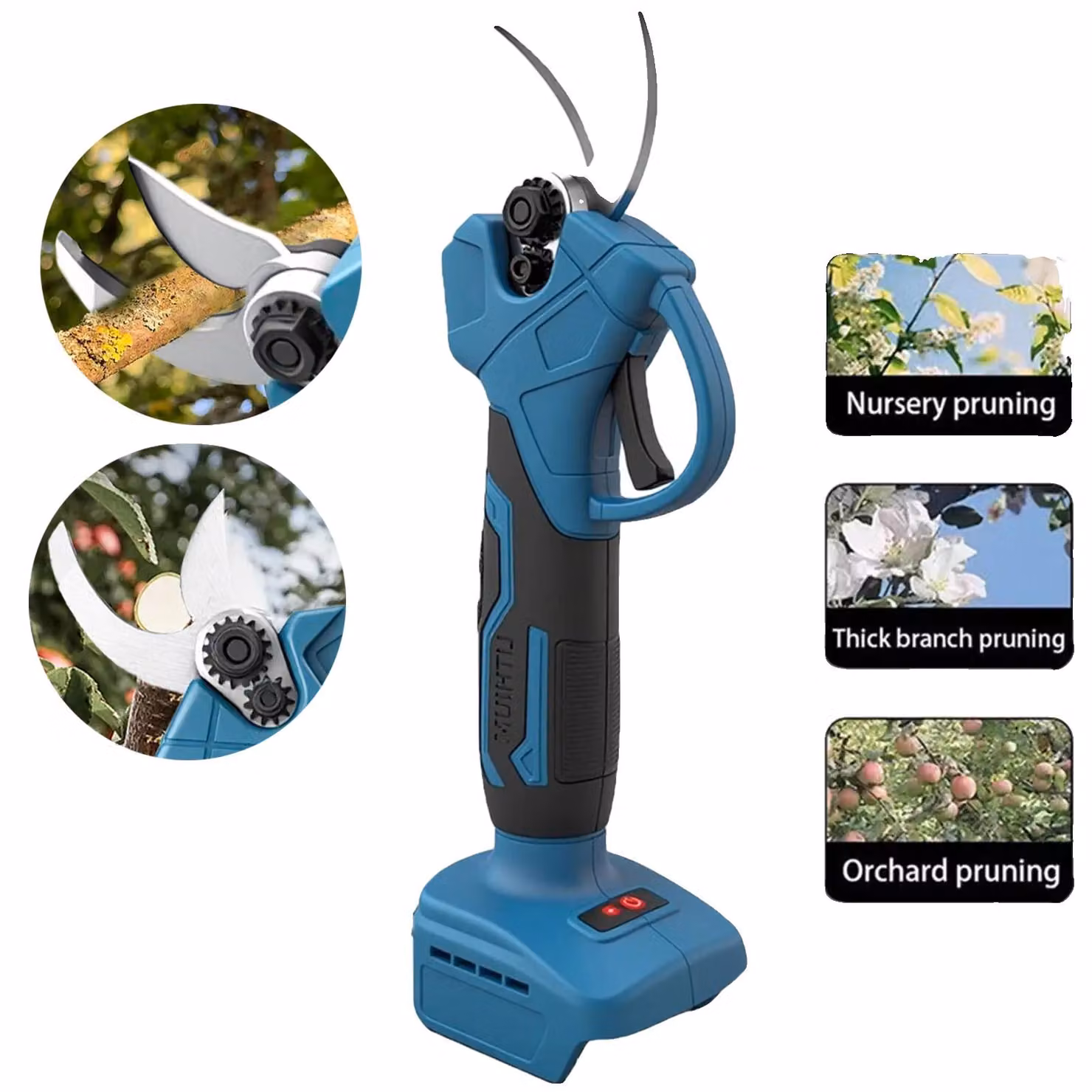 Tagliasiepi a batteria, motore brushless, lame in acciaio SK5 di alta qualità, design leggero, capacità di taglio fino a 1 pollice, alimentazione elettrica ricaricabile