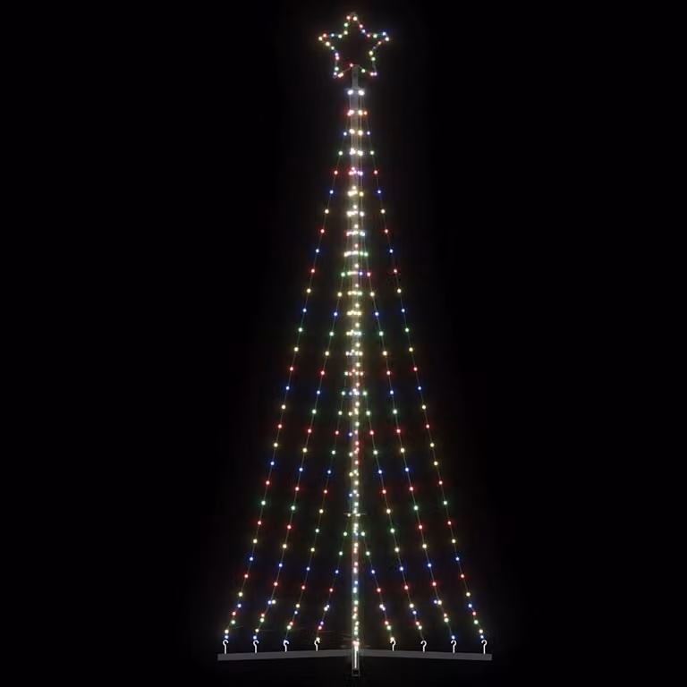 vidaXL Albero di Natale a LED 447 LED Colorato 250 cm